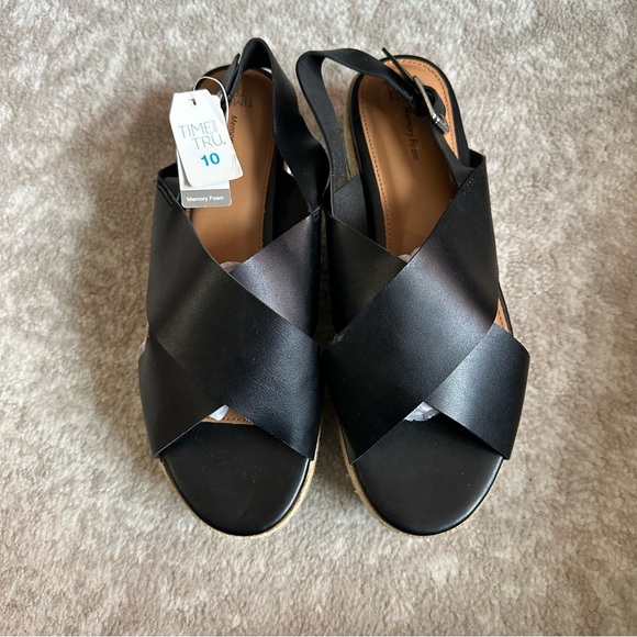 NEW Strappy Espadrilles Platform Sandals Size 10 - Picture 3 of 9